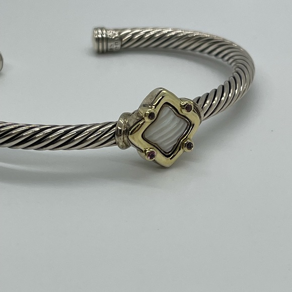 David Yurman Vintage Quatrefoil 5mm bracelet with gold - Picture 9 of 9